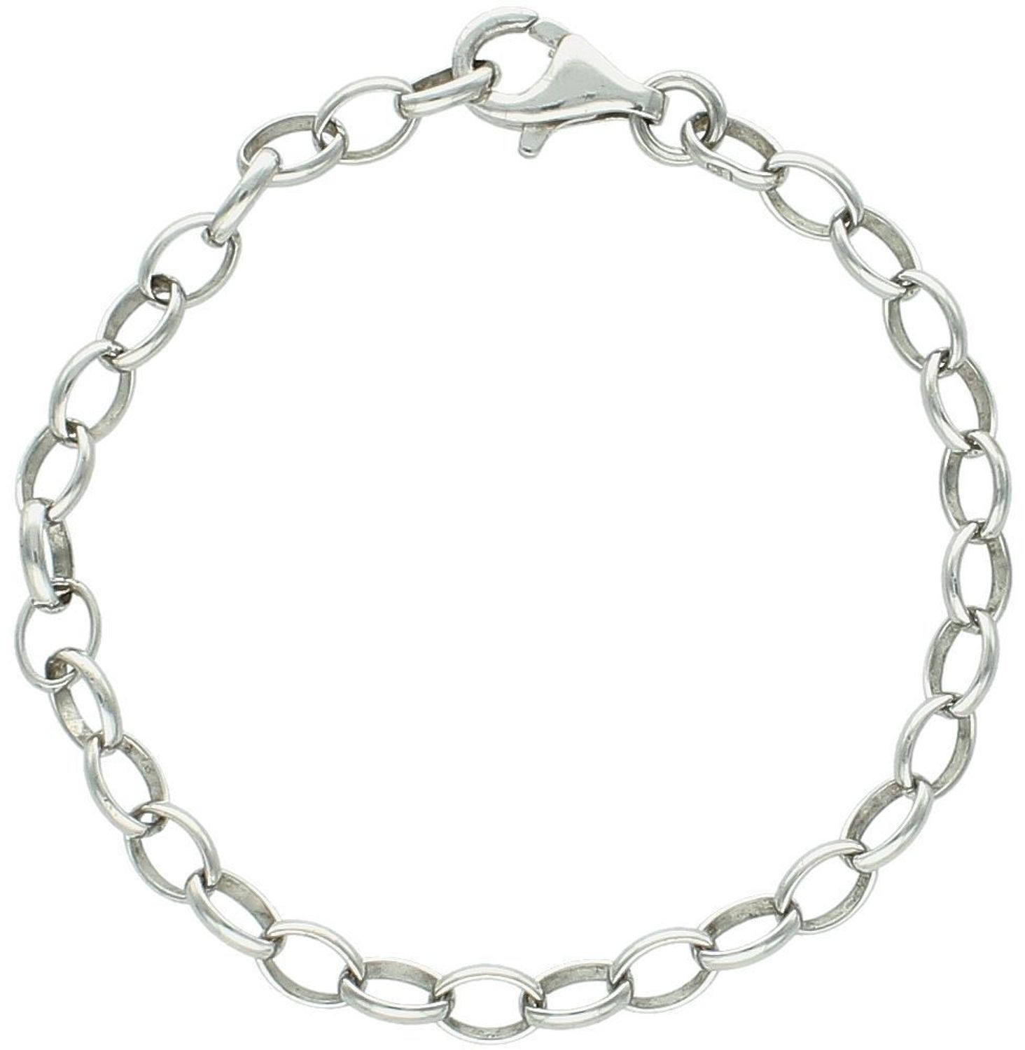 Elegancka bransoletka damska z owalnymi ogniwami ze srebra próby 925 o długości 17 cm, szerokości 4 mm i wadze 5,18 g. Subtelny dodatek do każdej stylizacji.1.jpg