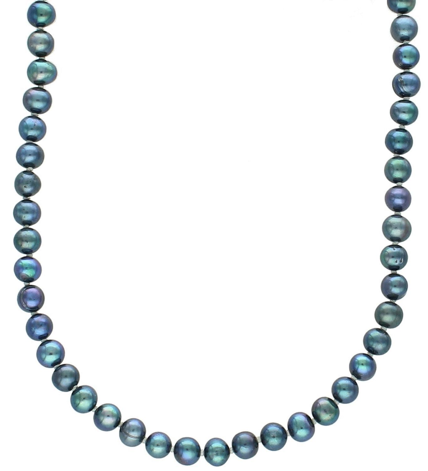 Naszyjnik Apart z Pereł Hodowlanych 5 mm – Benzynowe Odcienie – Srebro 925, 45 cmv (2).jpg