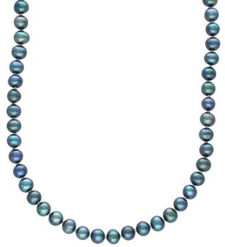 Naszyjnik z Pereł Hodowlanych 5 mm – Benzynowe Odcienie – Srebro 925, 45 cm (2).jpg