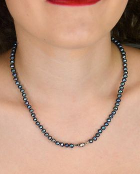 Naszyjnik z Pereł Hodowlanych 5 mm – Benzynowe Odcienie – Srebro 925, 45 cm (3).JPG