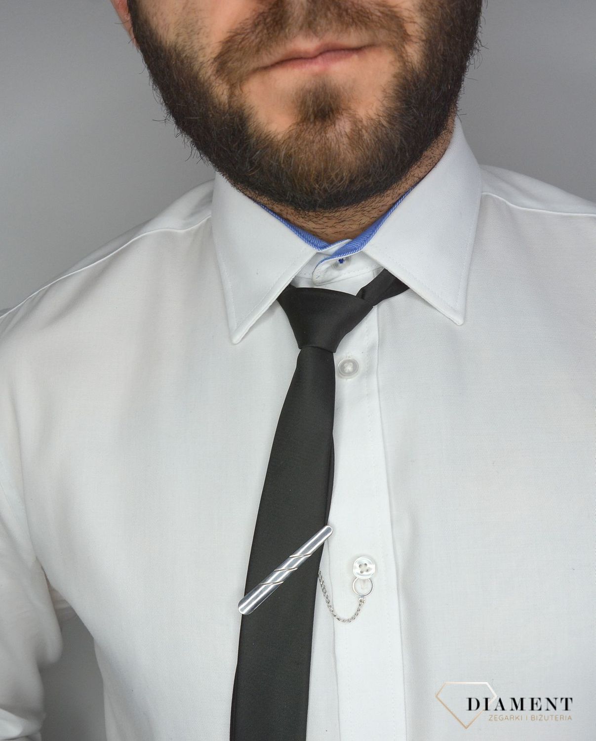 Spinka do krawata srebrna z ozdobnym wzorem AP09-024.jpg