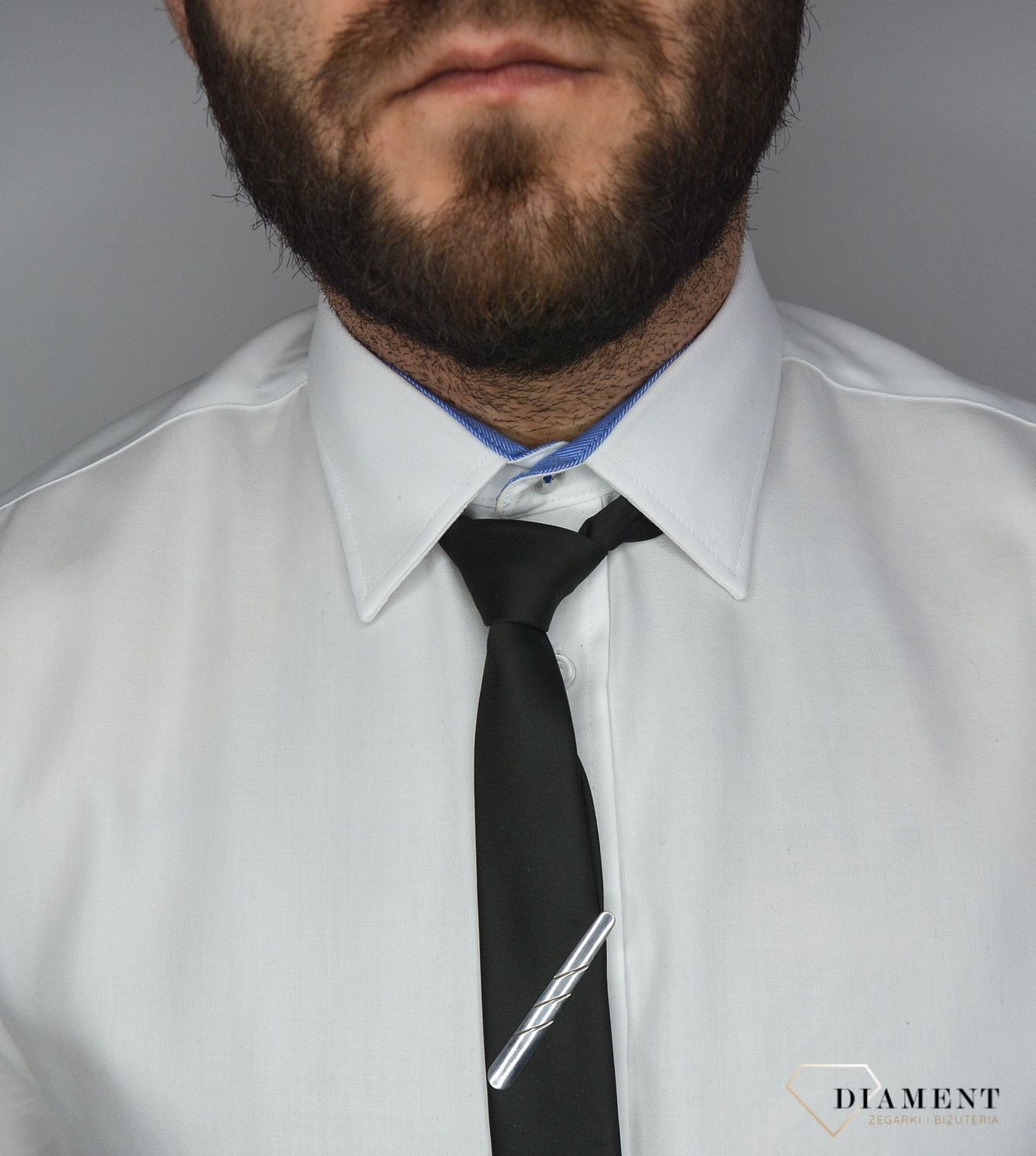 Spinka do krawata srebrna z ozdobnym wzorem AP09-024.jpg