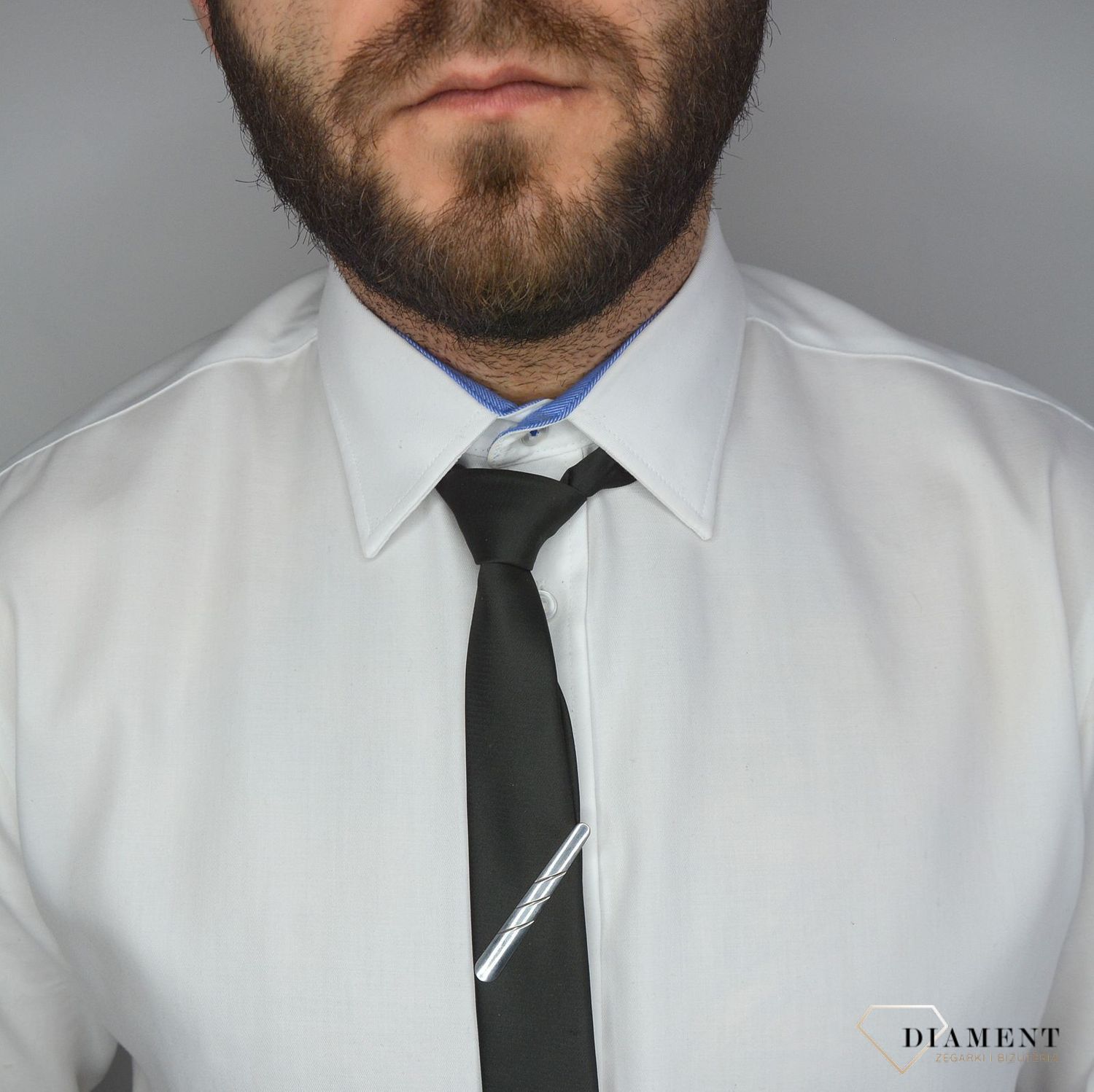 Spinka do krawata srebrna z ozdobnym wzorem AP09-024.jpg