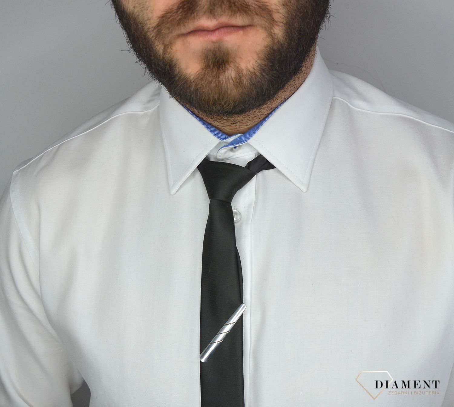 Spinka do krawata srebrna z ozdobnym wzorem AP09-024.jpg