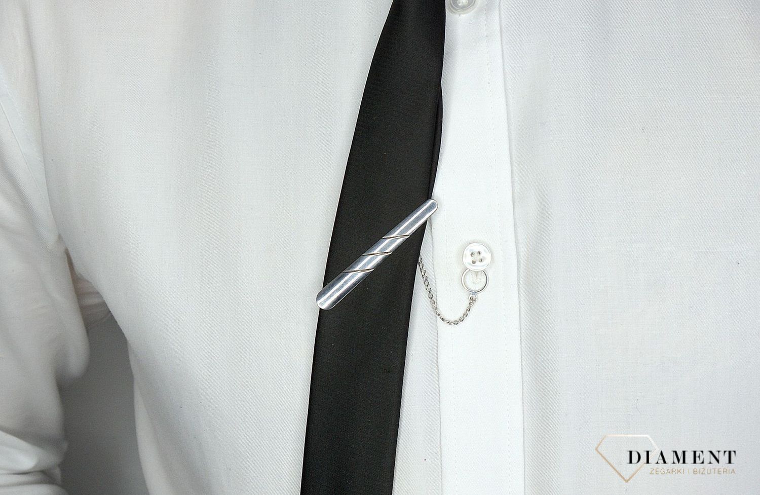 Spinka do krawata srebrna z ozdobnym wzorem AP09-024.jpg