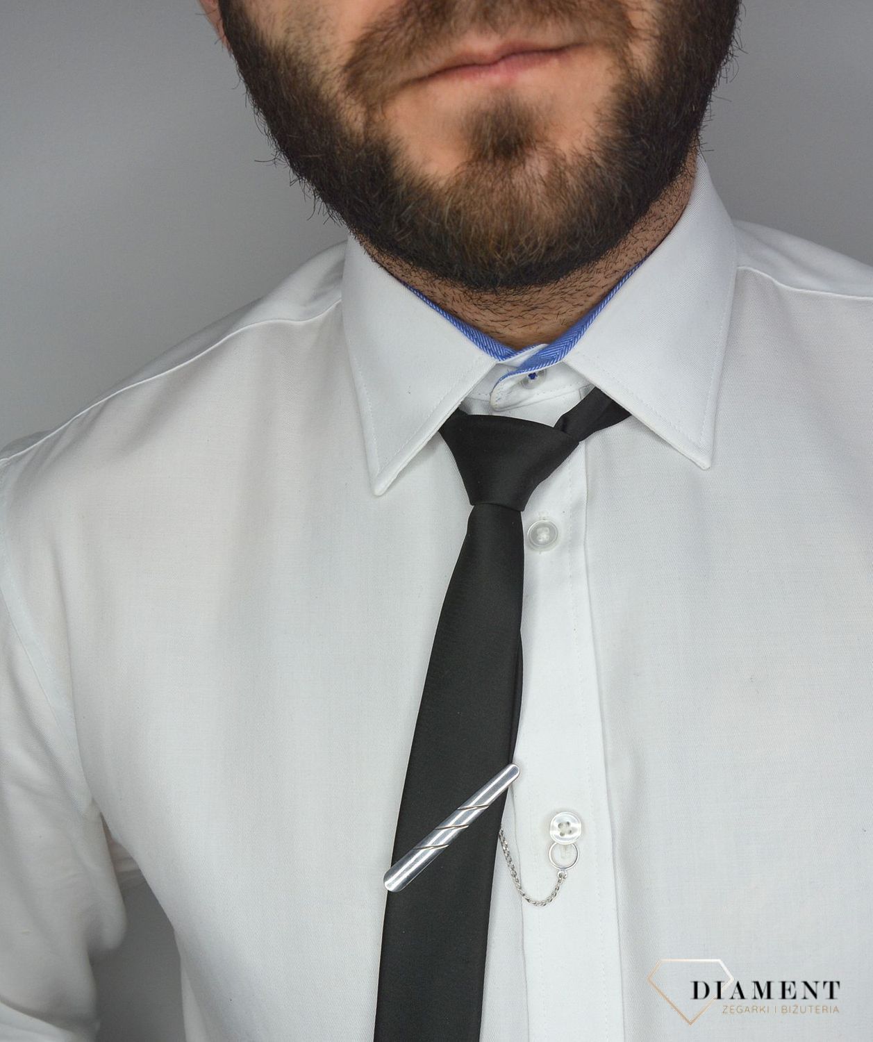 Spinka do krawata srebrna z ozdobnym wzorem AP09-024.jpg