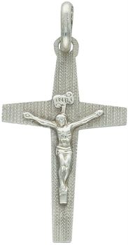 Srebrny krzyżyk z Jezusem – próba 925, 3 cm  Klasyczna biżuteria religijna AP16-0481.jpg