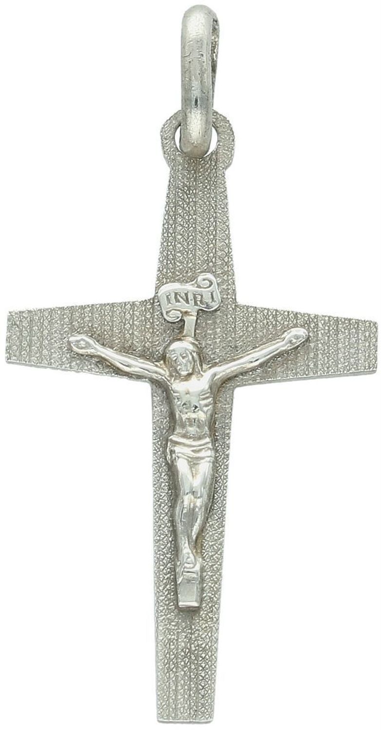 Srebrny krzyżyk z Jezusem – próba 925, 3 cm  Klasyczna biżuteria religijna AP16-0481.jpg