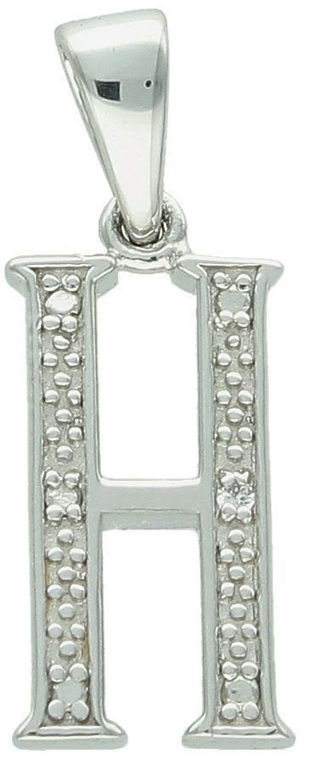 Zawieszka srebrna Literka H próba 925, zdobiona cyrkoniami AP17-0207 Nasz sklep internetowy ze złotą i srebrną biżuterią Diament jest autoryzowanym dystrybutorem marki. Cała kolekcja złotej 1.jpg