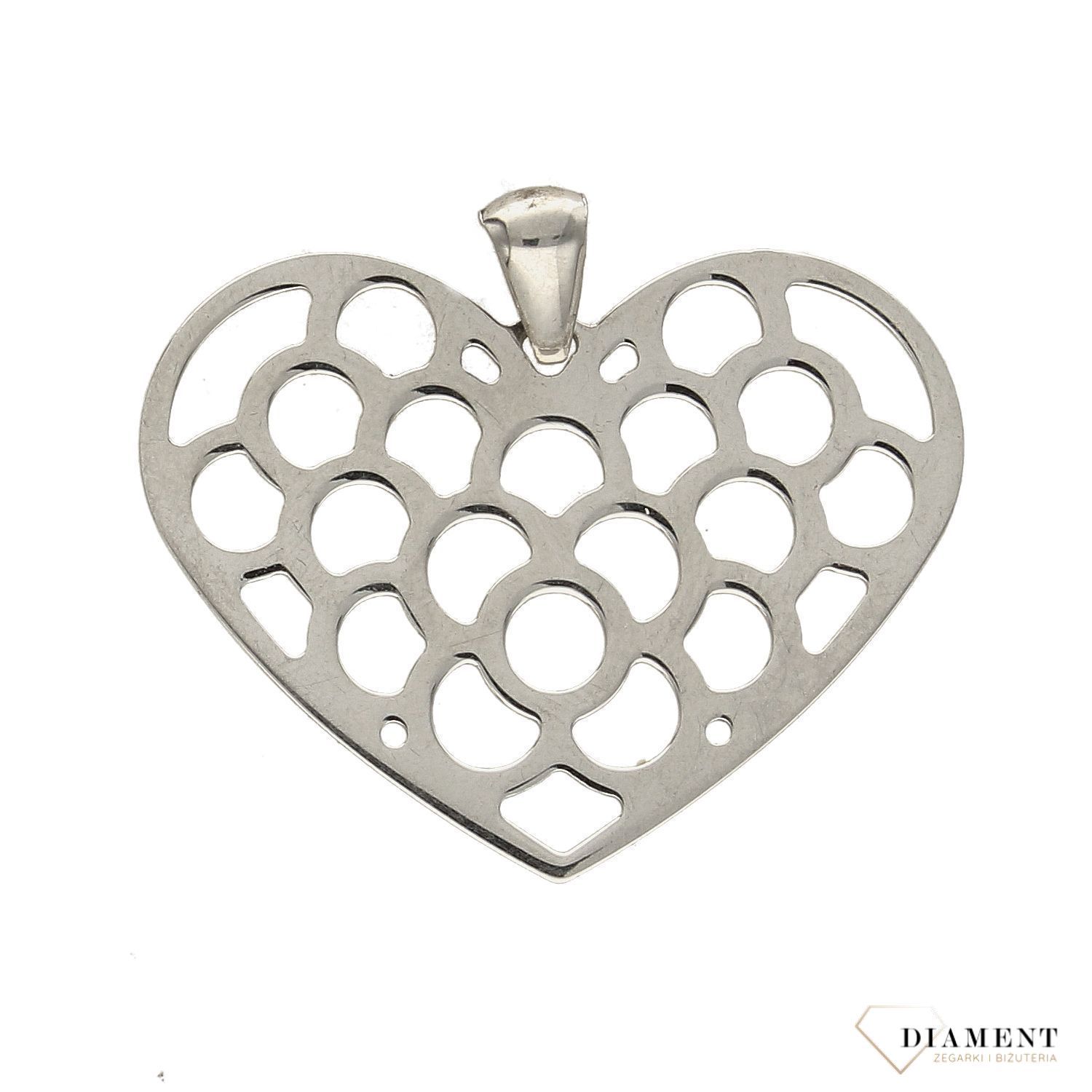 Srebrna zawieszka delikatne, ażurowe serce AP37-0596.jpg