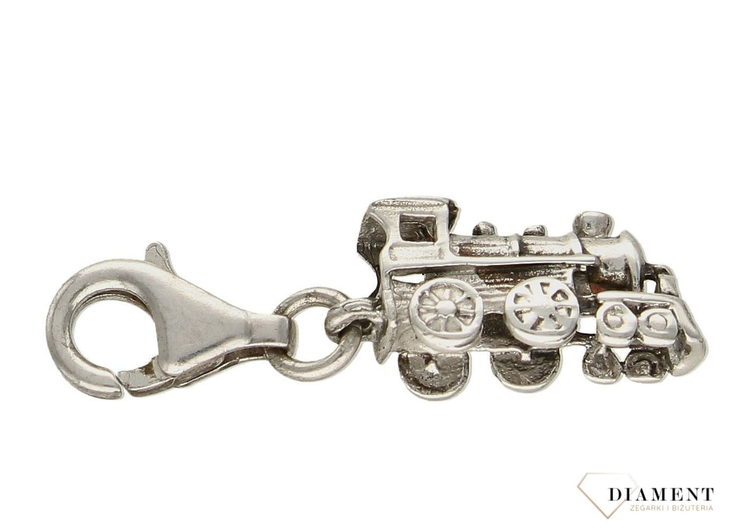 Srebrna zawieszka charms lokomotywa AP48-1098. Charms srebrny. Zawieszka do bransoletki. Zawieszka srebrna lokomotywa. Zawieszka charms do bransoletki. Charms zawieszka idealna na prezent dla każdej kobiety (3).jpg