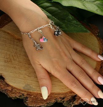 Srebrna zawieszka charms krokodyl AP48-1118. Charms srebrny. Zawieszka do bransoletki. Zawieszka srebrna krokodyl. Zawieszka charms do bransoletki. Charms zawieszka idealna na prezent dla każdej kobiety..jpg