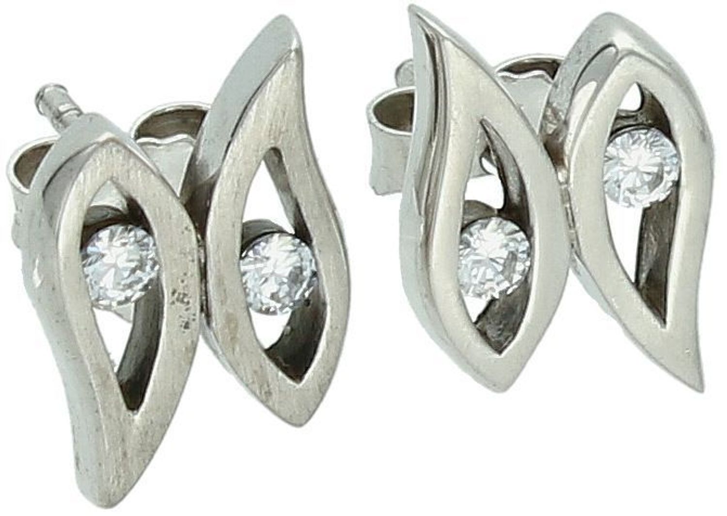 Kolczyki damskie srebrne próba 925 z cyrkoniami, AP53-0132 Ag.jpg