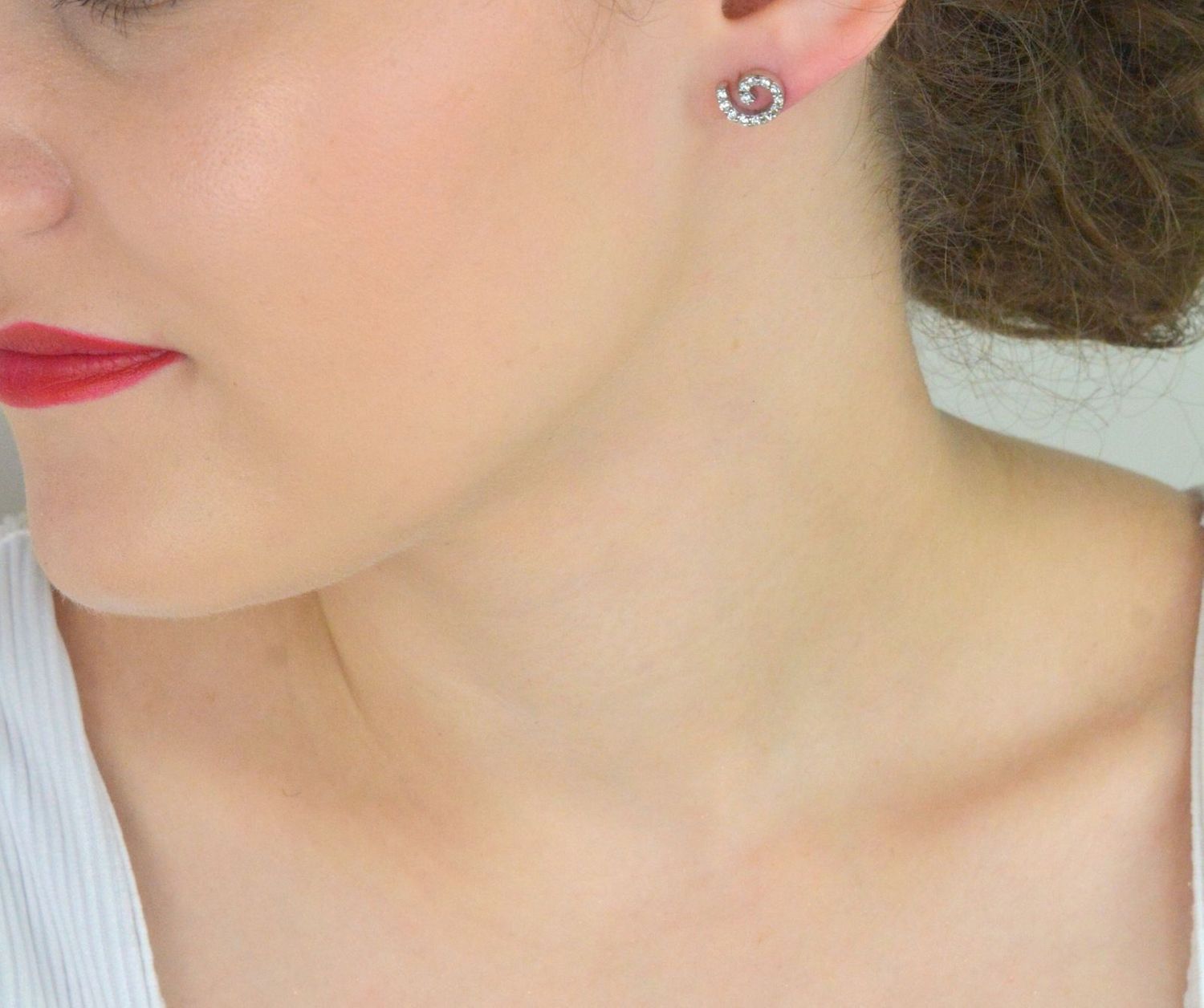 Srebrne Kolczyki Spiralne 925 z Cyrkoniami – Na Sztyft, 1 cm, 1,84g.jpg