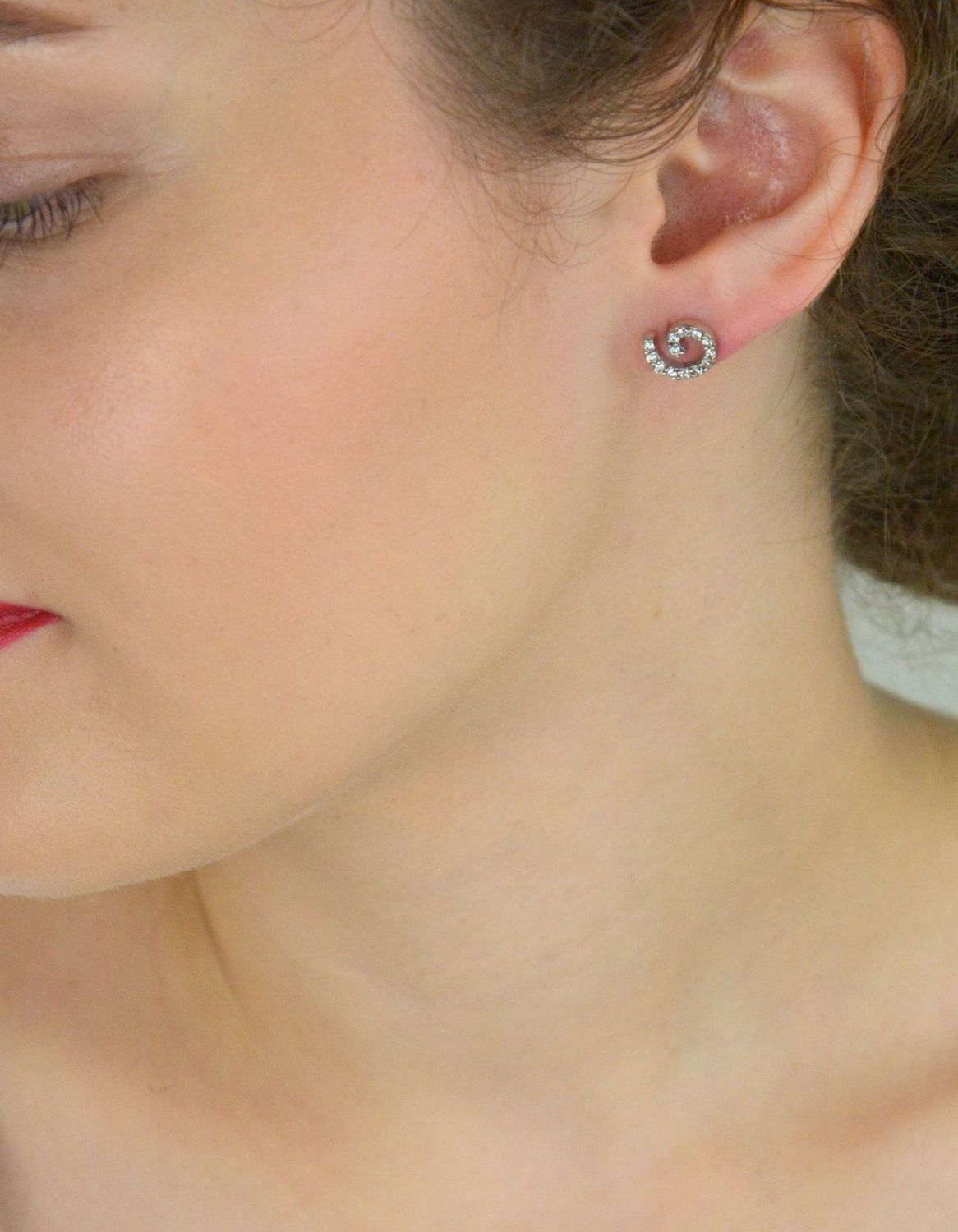 Srebrne Kolczyki Spiralne 925 z Cyrkoniami – Na Sztyft, 1 cm, 1,84g.jpg