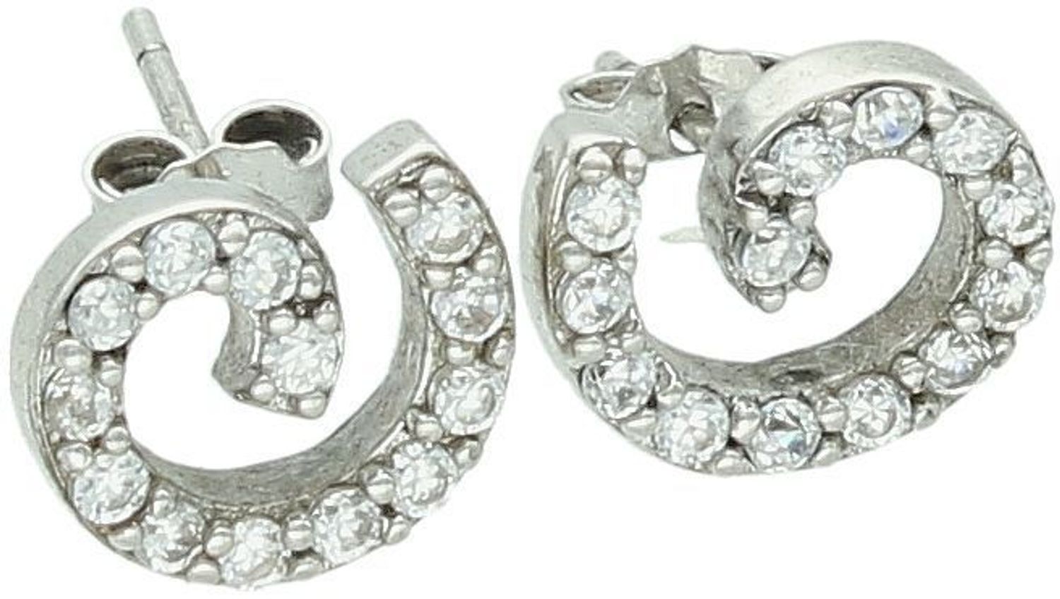 Srebrne Kolczyki Spiralne 925 z Cyrkoniami – Na Sztyft, 1 cm, 1,84g.jpg