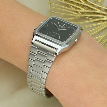 Zegarek Casio Vintage Classic AQ-230A-1DMQYES – analogowo-cyfrowy, czarna tarcza, retro srebrny.jpg