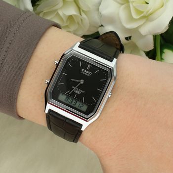 Zegarek Casio Vintage AQ-230EL-1AEF Maxi  Retro  Skóra  Sklep Diament  3+3 lata gwarancji pasek.jpg