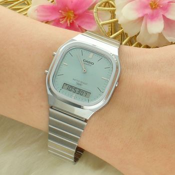 Zegarek Casio Vintage AQ-240E-2AEF Zegarek Analogowo-Cyfrowy Retro Niebieski (2).jpg