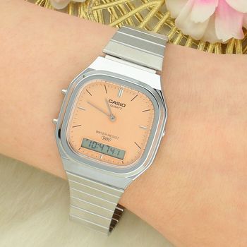 Casio AQ-240E-4AEF Vintage  Zegarek retro z pomarańczową tarczą (2).jpg