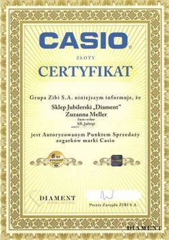 Certyfikat Casio autoryzowany partner casio www.zegarki-diament.1.jpg