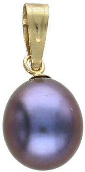 Zawieszka złota próba 585, z perłą fioletową AR012-2712 Elegancja w wyjątkowym kolorze – złota zawieszka z fioletową perłą1.jpg