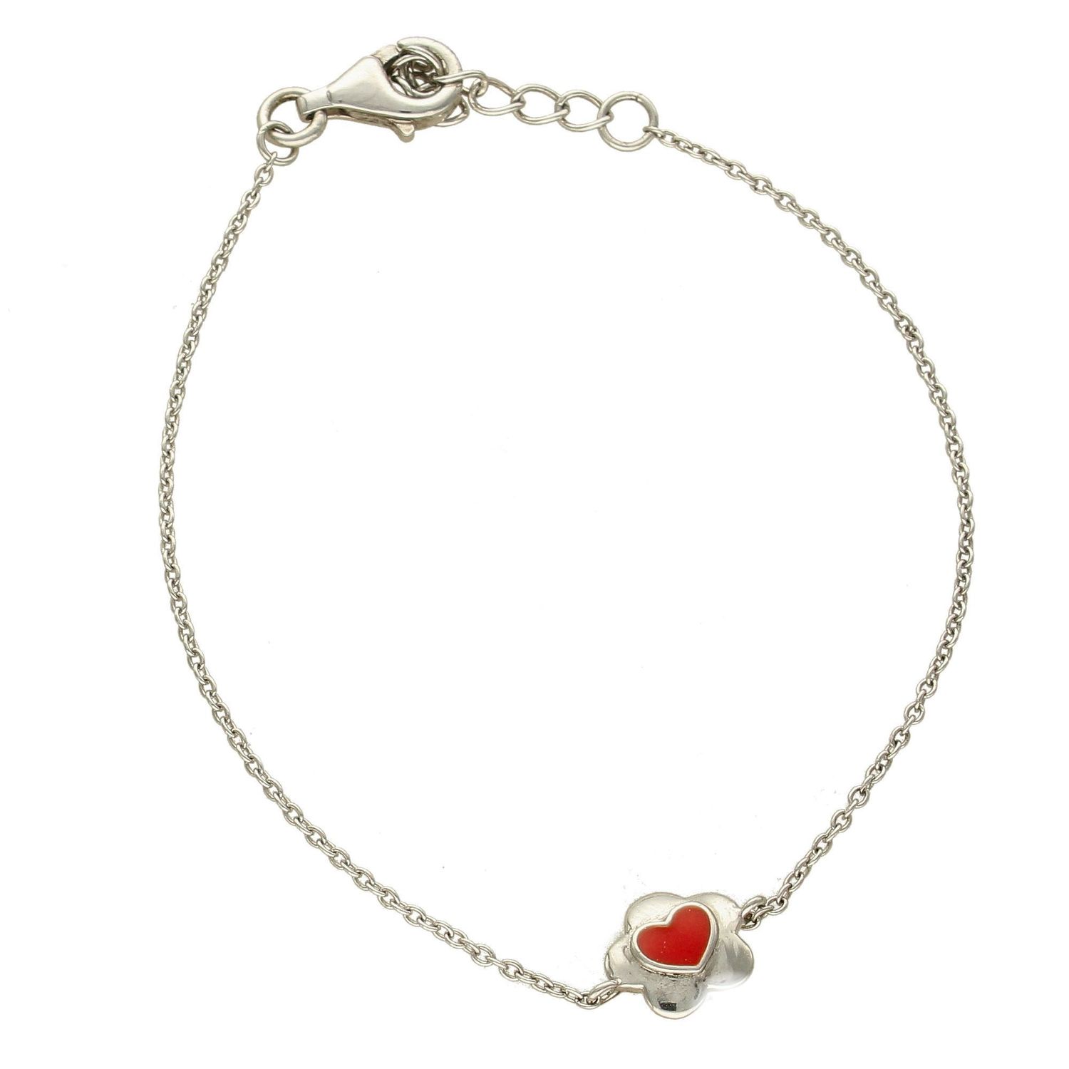 Srebrna bransoletka 'Serce w kwiecie' 925 AR012-3390.jpg