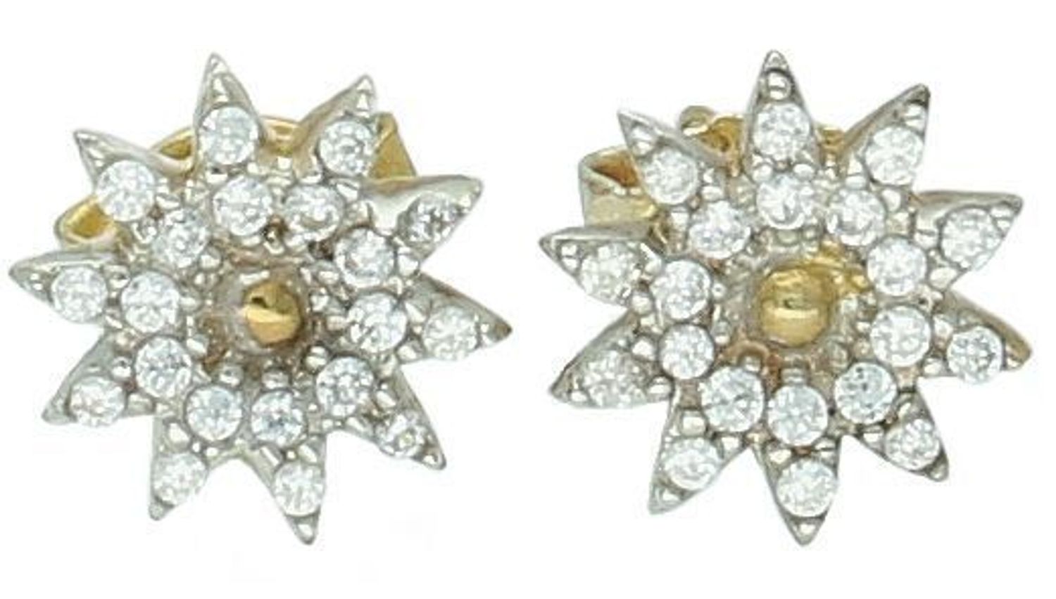 Kolczyki złote Apart kwiatki z cyrkonia próba 333, AR012-4655.jpg