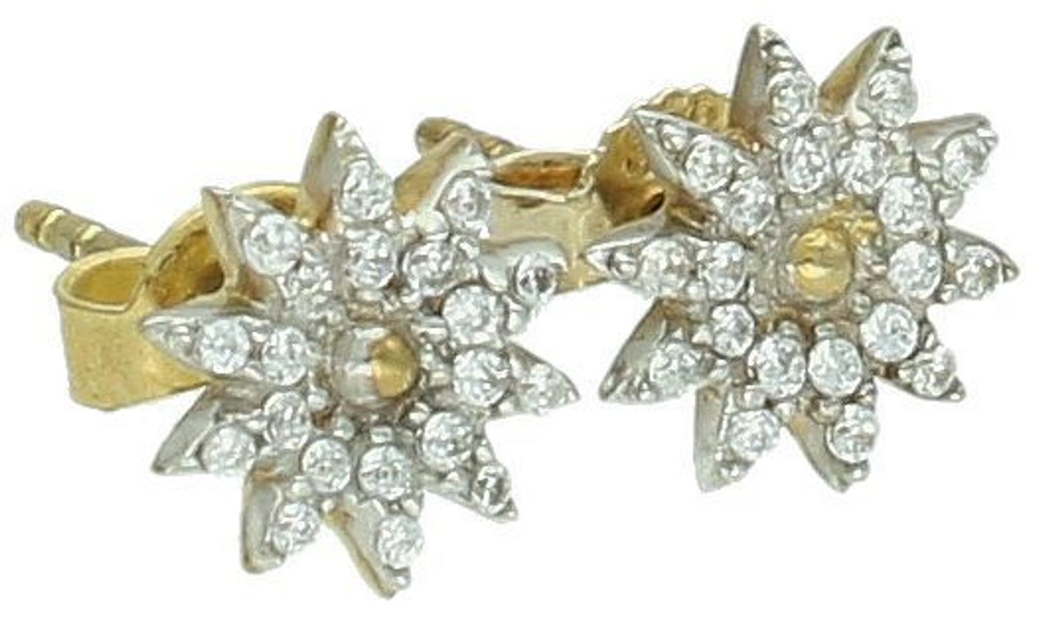 Kolczyki złote Apart kwiatki z cyrkonia próba 333, AR012-4655.jpg