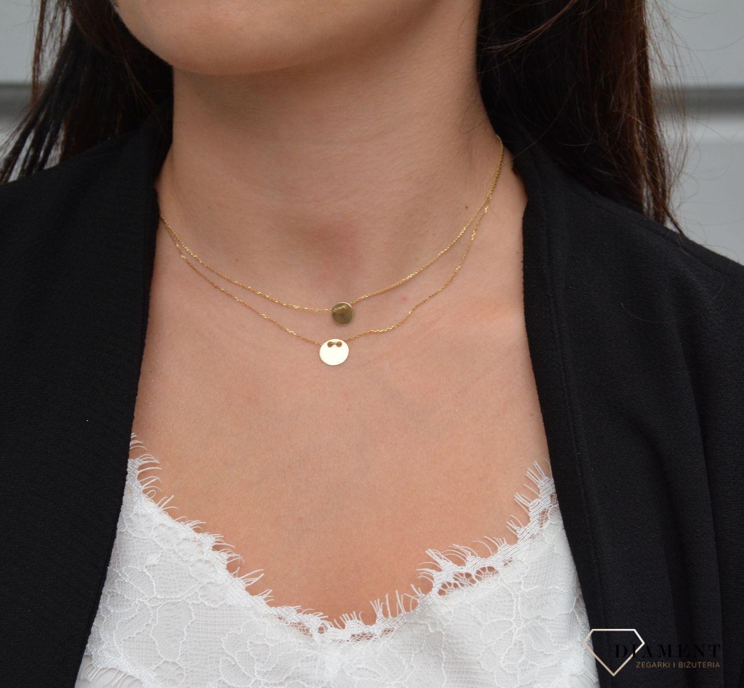 Złoty naszyjnik celebrytka kółko.jpg