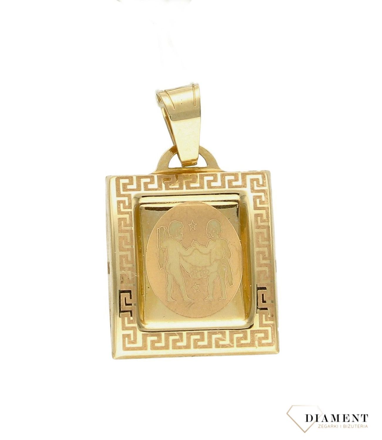 Złota zawieszka 585 znak zodiaku Bliźnięta AR18-190. Zawieszka została wykonana ze złota próby 585. Zawieszka będzie pięknym prezentem dla bliskiej osoby spod znaku bliźniąt. W naszej ofercie dostępne są także naszyjniki i zaw.jpg