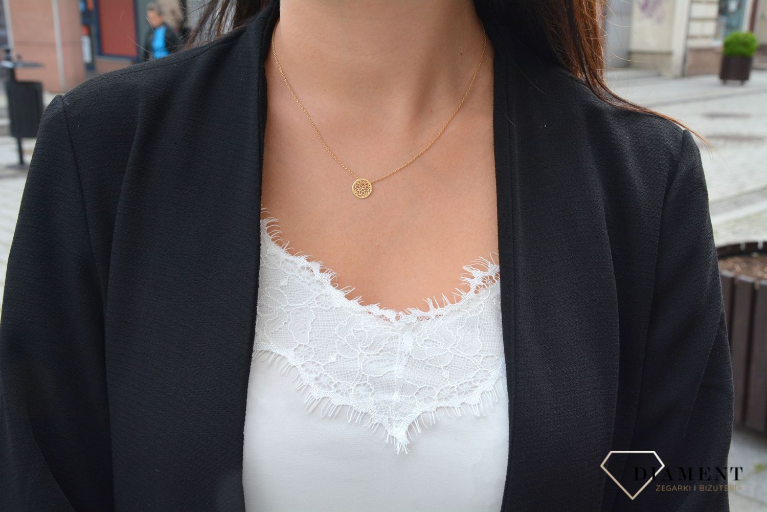 Naszyjnik złota celebrytka 585 kółko ażurowe.jpg