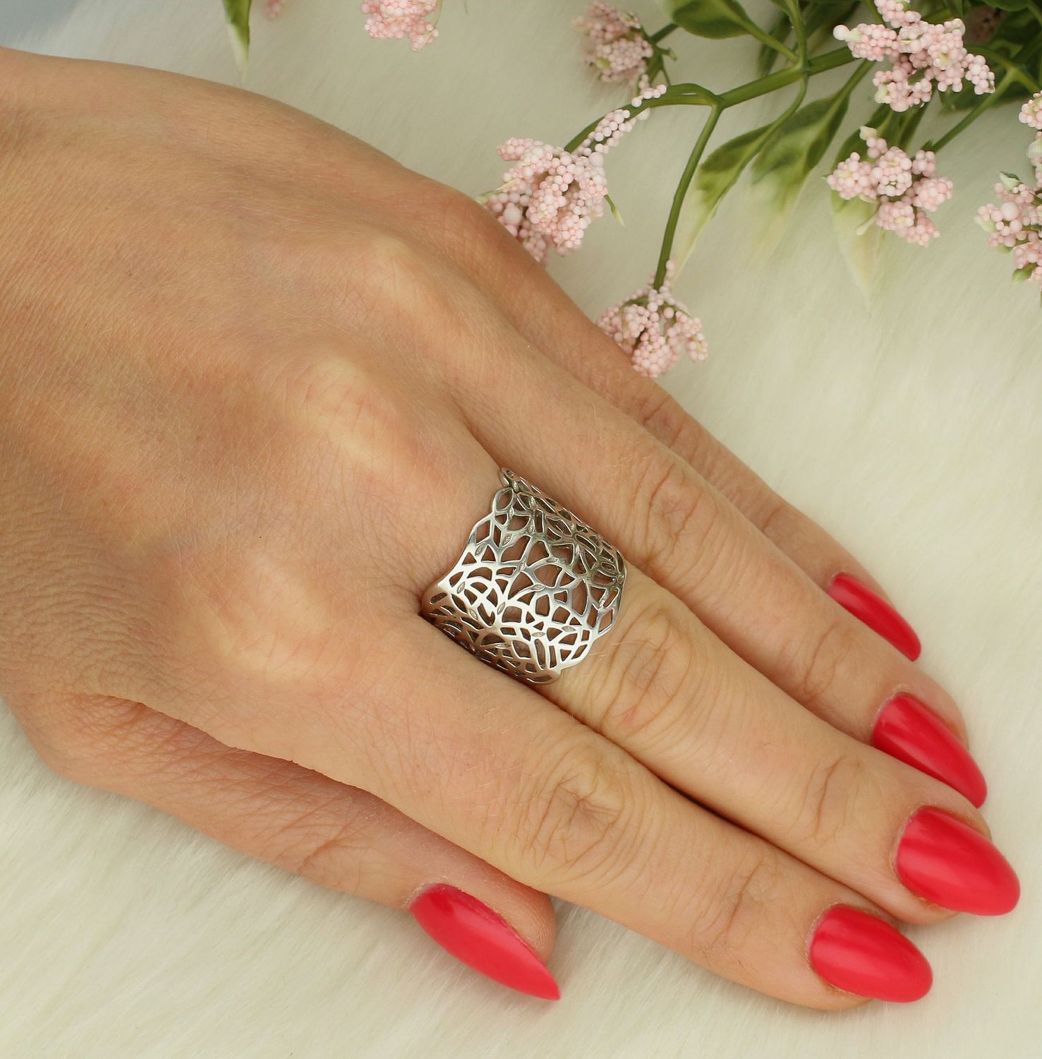 Srebrny pierścionek damski 925 ażurowy rozmiar 14 AR521-72641.jpg