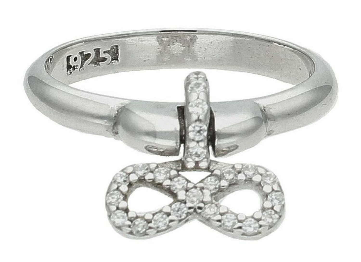 Srebrny pierścionek Apart damski 925  z zawieszką znak nieskończoności AR521-7750.jpg