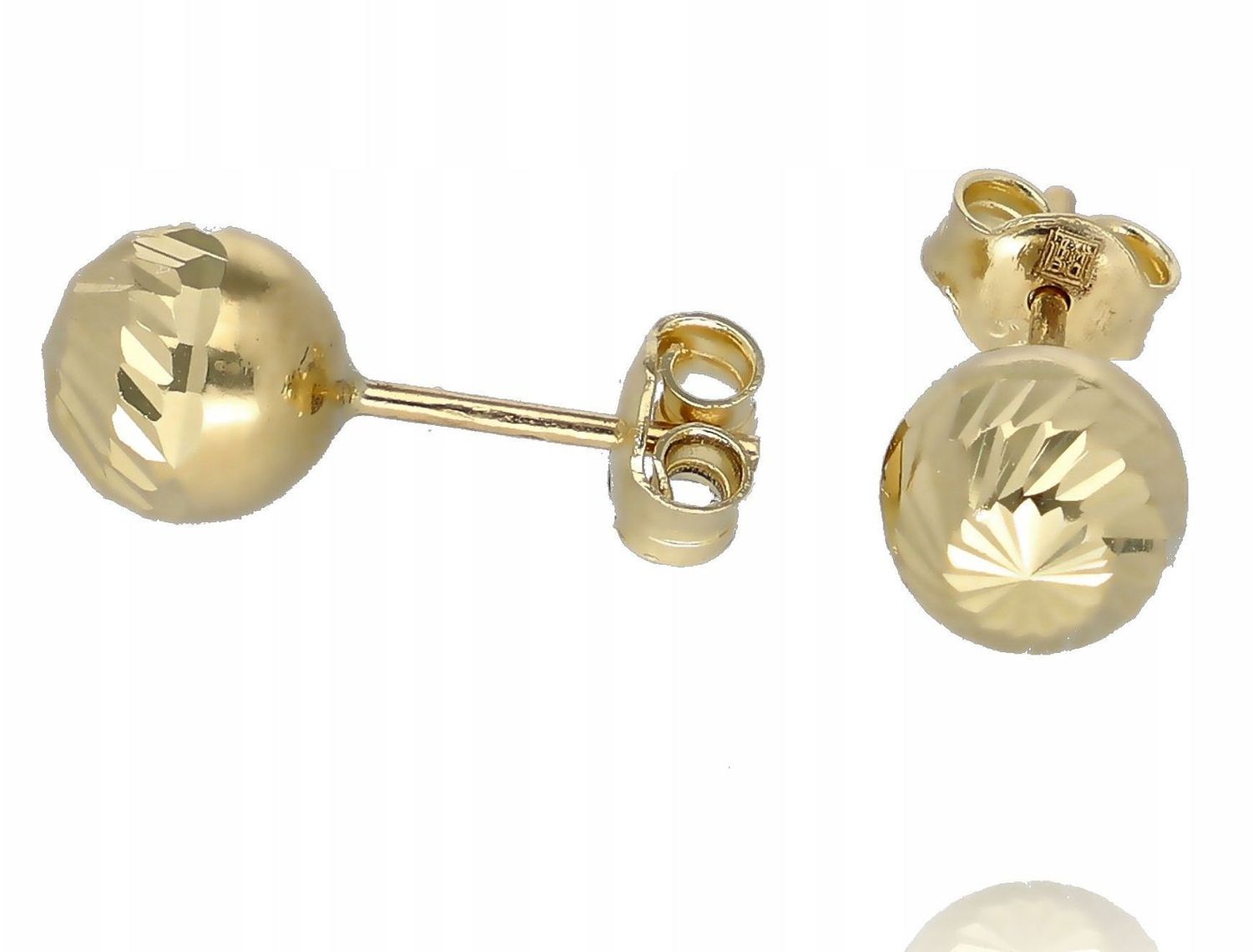 Złote kolczyki Apart kulki grawerowane 5 mm złoto 333 próba AR521-8755.jpg