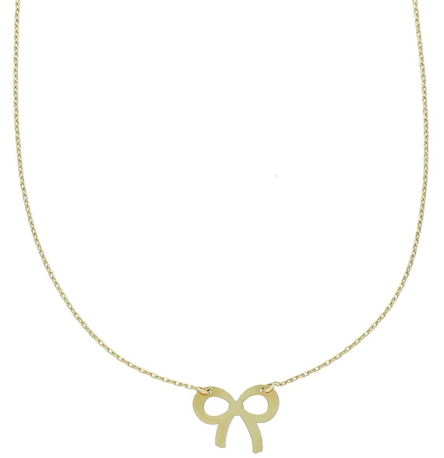 Złoty naszyjnik Apart Kokarda Kokardka Wstążka 585 AR521-8920. Delikatna celebrytka z zawieszką kokardką. Niezwykły blask kruszcu w połączeniu ze złotą zawieszką to idealne 1.jpg