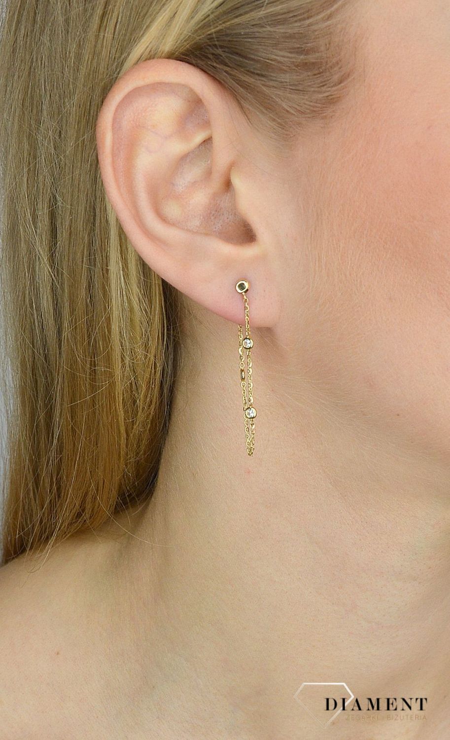 Kolczyki próby 585 z łańcuszkiem wiszącym AR521-9673.jpg