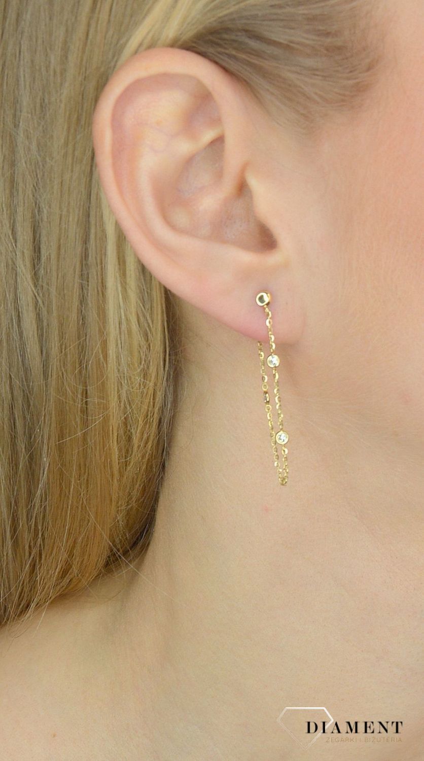 Kolczyki próby 585 z łańcuszkiem wiszącym AR521-9673.jpg