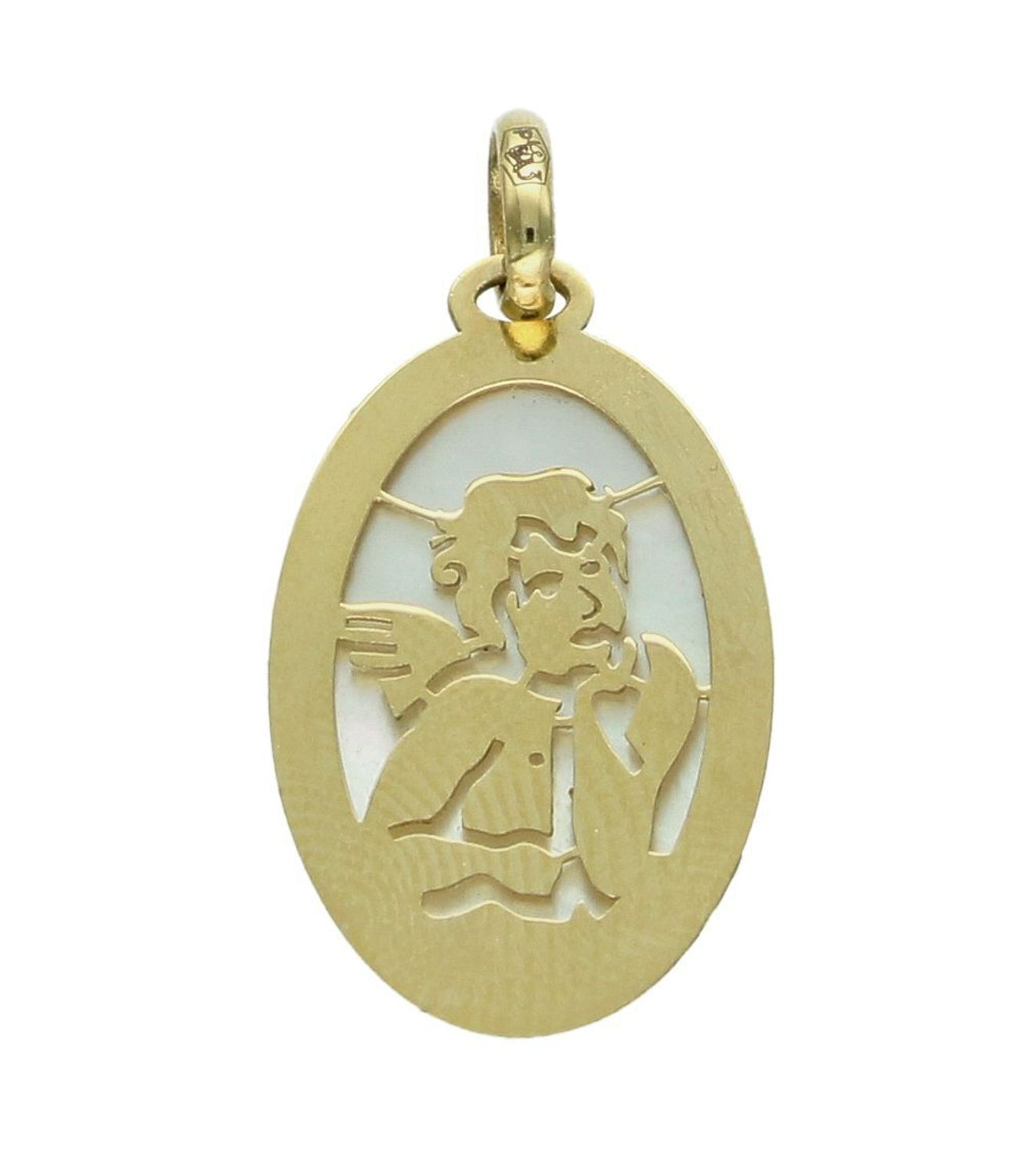 Złota zawieszka 585 medalik z masą perłową Aniołek AR522-0159 (1).jpg