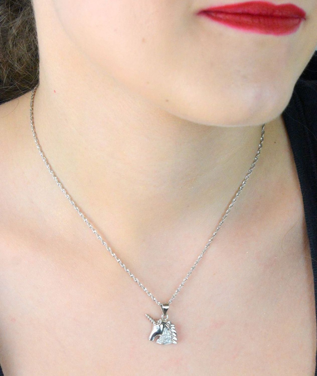 Komplet srebrny jednorożce z cyrkoniami próba 925 AS6127 – kolczyki i zawieszka dla dziewczynki i mamy komplet Ag.jpg