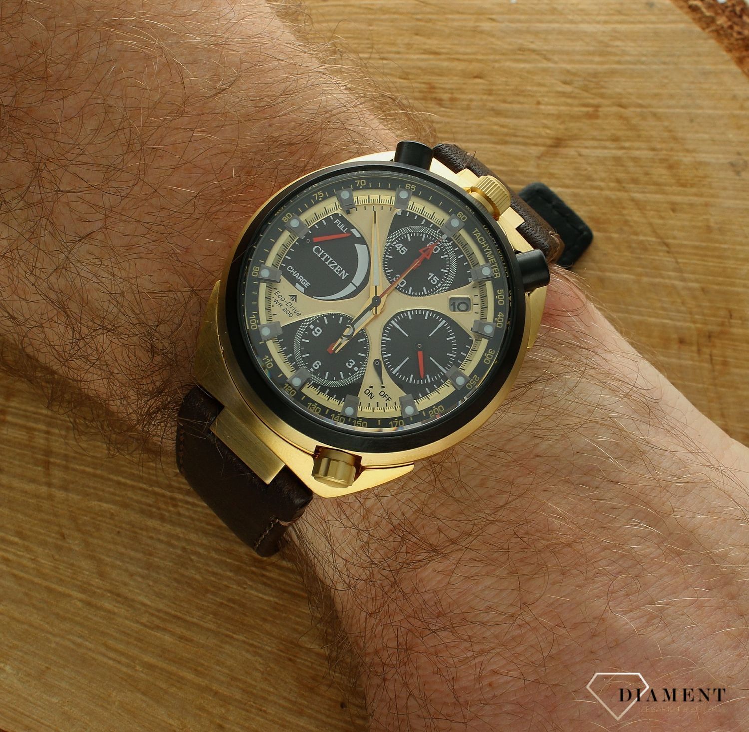 Zegarek męski Citizen Promaster Tsuno Chrono Racer 50TH Anniversary Limited Edition AV0072-01X. Męski zegarek solarny Citizen. Zegarek męski Eco-Drive Citizen na skórzanym pasku. Zegarek męski limitowana edyc.jpg