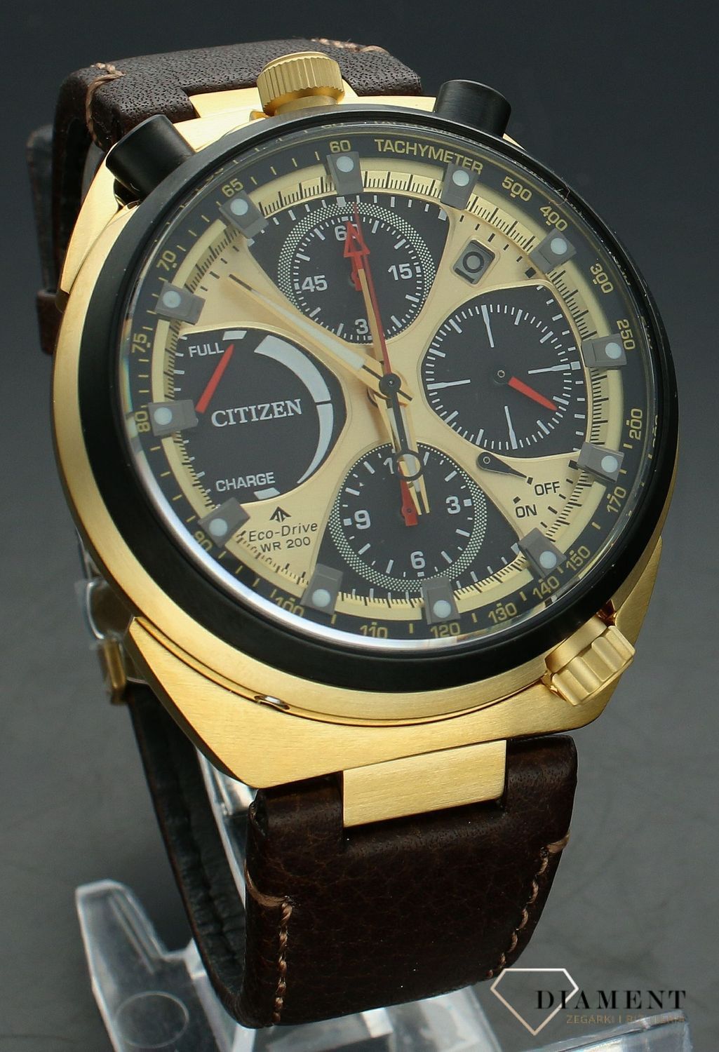 Zegarek męski Citizen Promaster Tsuno Chrono Racer 50TH Anniversary Limited Edition AV0072-01X. Męski zegarek solarny Citizen. Zegarek męski Eco-Drive Citizen na skórzanym pasku. Zegarek męski limitowana edyc.jpg