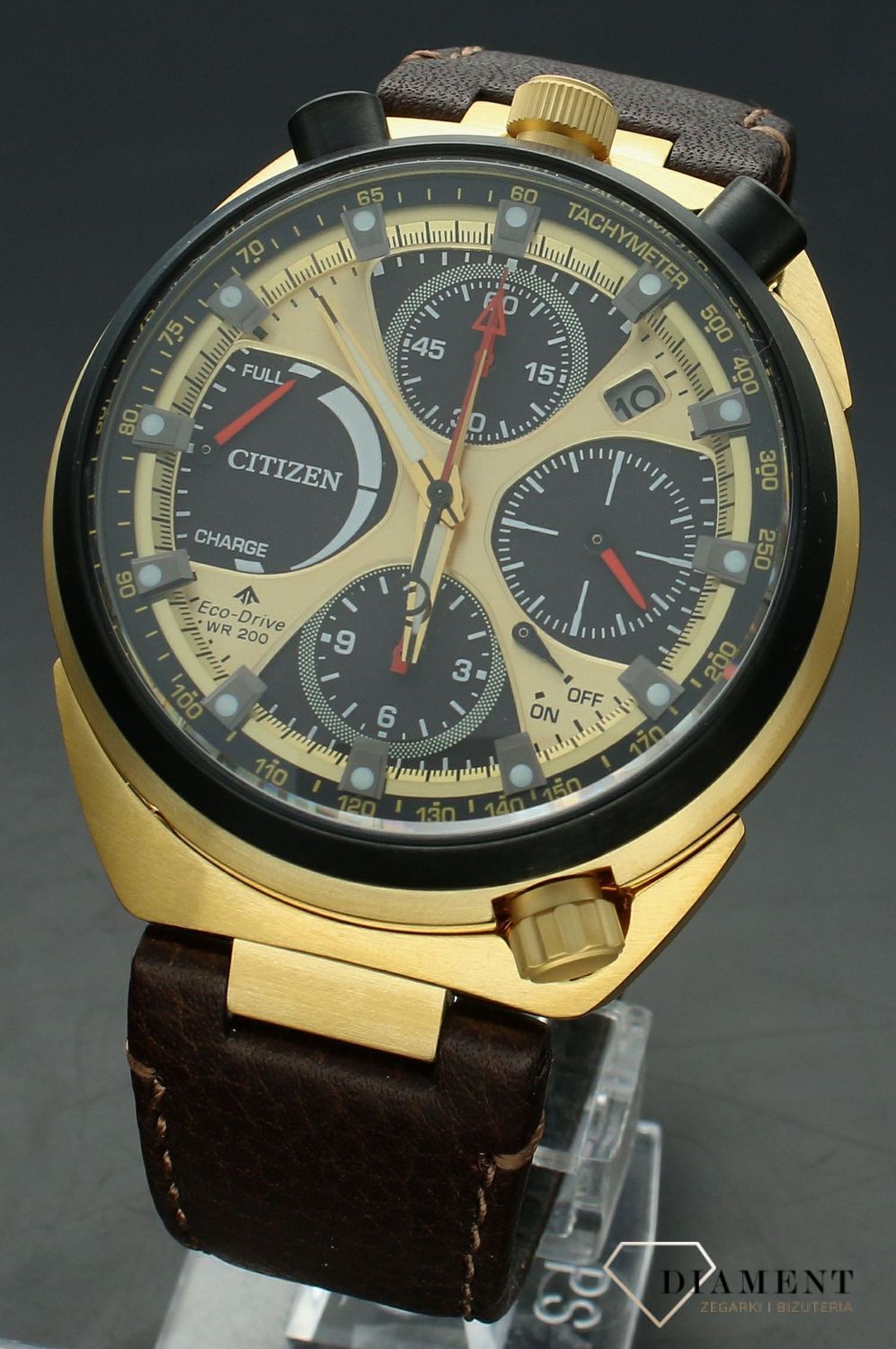 Zegarek męski Citizen Promaster Tsuno Chrono Racer 50TH Anniversary Limited Edition AV0072-01X. Męski zegarek solarny Citizen. Zegarek męski Eco-Drive Citizen na skórzanym pasku. Zegarek męski limitowana edyc.jpg