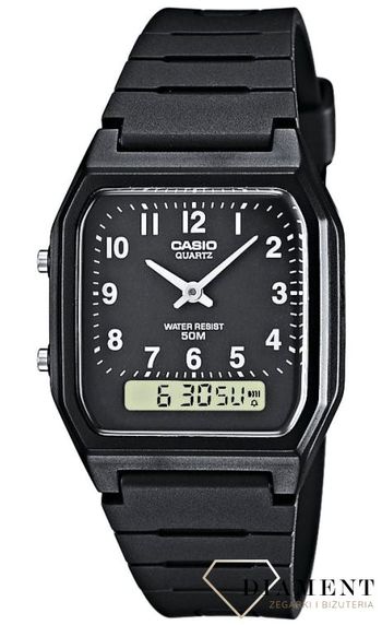 Męski zegarek analogowo-cyfrowy CASIO AW-48H-1BVEF.jpg