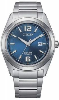 Zegarek męski Citizen Super Titanium AW1641-81X. Zegarek z niebieską tarczą. Zegarek tytanowy. Zegarek męski na bransolecie. Męski zegarek tytanowy. Zegarek Eco-Drive..jpg