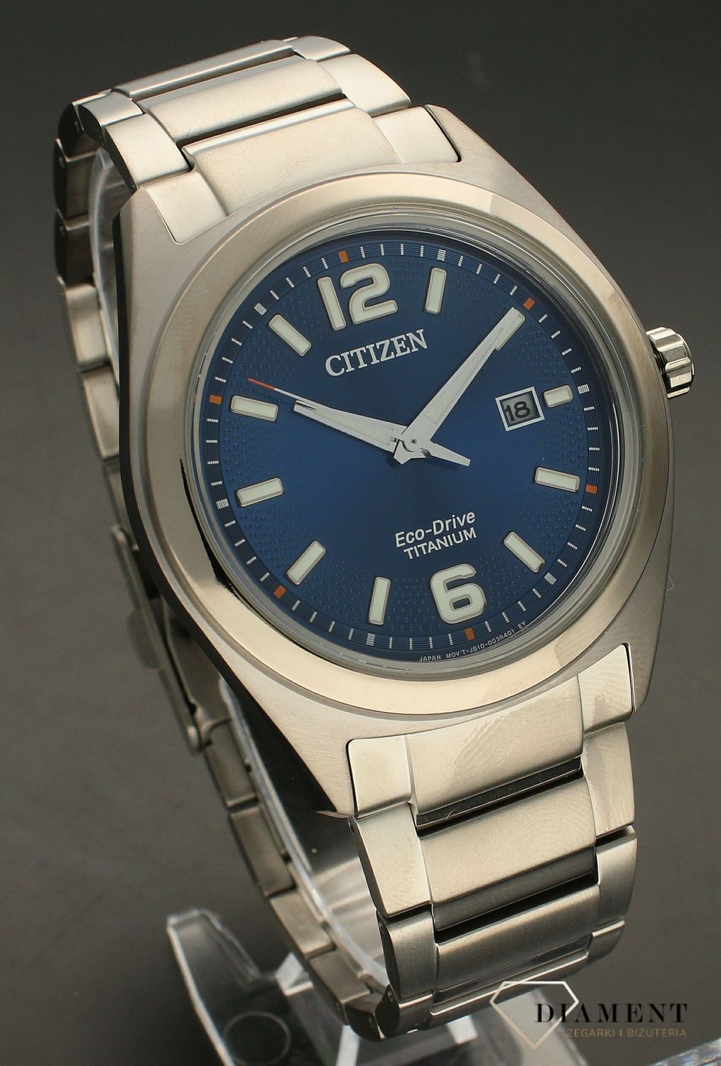 Zegarek męski Citizen Super Titanium AW1641-81X. Zegarek z niebieską tarczą. Zegarek tytanowy. Zegarek męski na bransolecie. Męski zegarek tytanowy. Zegarek Eco-Drive..jpg