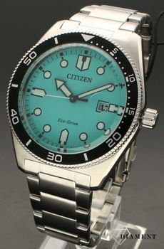 Zegarek męski Citizen Eco-Drive Marine Tiffany Blue AW1760-81W. Zegarek męski na prezent. Zegarek z ciekawą tarczą. Zegarek solarny męski. Pomysł na prezent. Darmowa dostawa (2).jpg