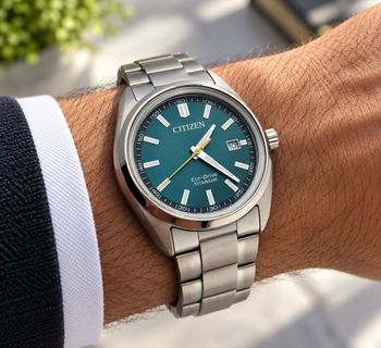 Zegarek męski Citizen Super Titanium™ AW1900-50X Eco-Drive – tytanowy z zieloną tarczą (3).jpg