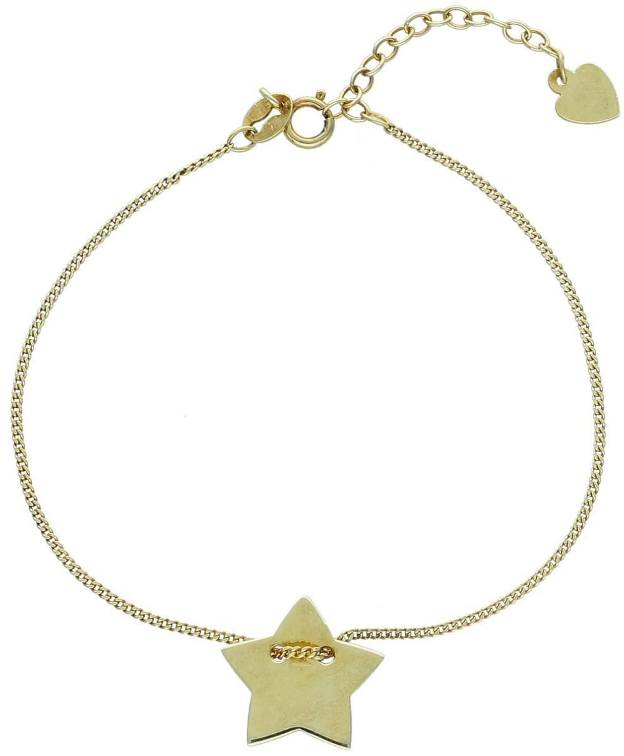 Pozłacana bransoletka celebrytka ze srebra próby 925 z zawieszką w kształcie gwiazdki (1,4 cm). Długość 16 + 3 cm, wygodne zapięcie na karabińczyk. Stylowa i subtelna biżuteria.1.jpg