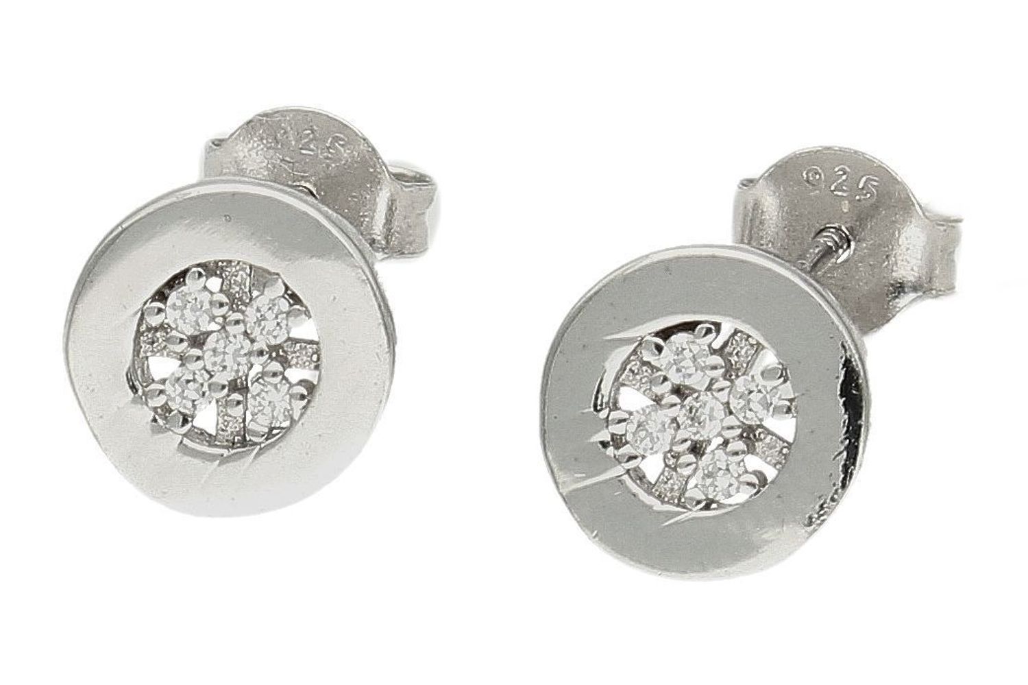 Kolczyki dziecięce  Guziczki z cyrkoniami  AZK000000-021  Srebrne kolczyki zapinane na ponadczasowe zapięcie typu sztyft, zostały wykonane z najwyższej jakości srebra próby 925. Idealny pomysł na prezent..jpg